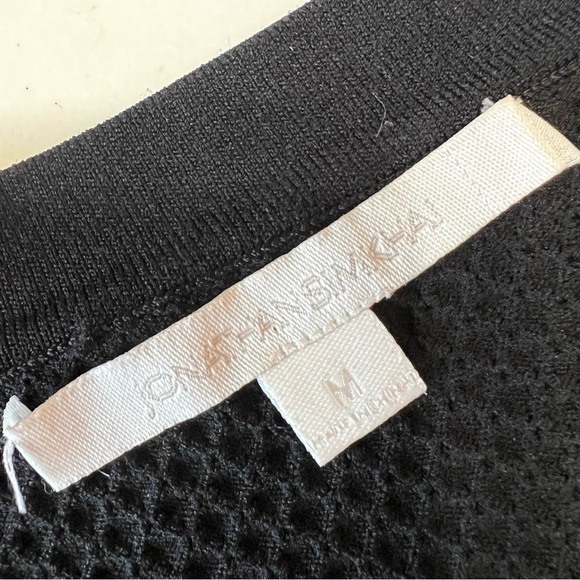 Jonathan Simkhai Black & White Side Snap Colorblock Textured Sweatshirt Medium - Picture 12 of 12